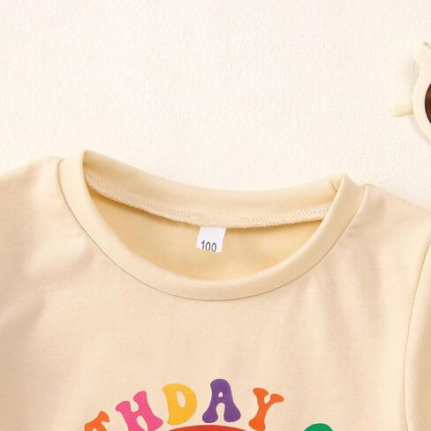 Rainbow Birthday Girl Shirt for Baby Toddler Girls Birthday Tees Outfits Kids Cute Party Gift T-Shirt Tops 1-7 Years in Saudi Arabia