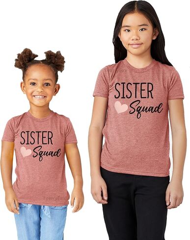 Teeny Fox Sister Squad T-Shirt Set Gift For Sibling Matching Shirts Outfits in Saudi Arabia