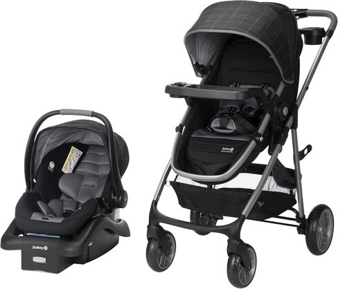 Safety 1st Deluxe Grow and Go Travel System Stroller and Car Seat Combo, 8-in-1 Travel System, Weight Capacity 4-30 lbs, Dunes Edge in Saudi Arabia