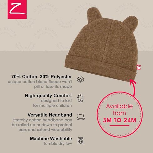Zutano Baby Fleece Hat, Winter Baby Hat for Boys & Girls, Infant Cap in Saudi Arabia