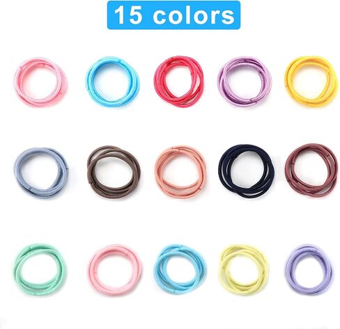 ربطات شعر للفتيات الصغيرات من Tiousoni مكونة من 300 قطعة متعددة الألوان أربطة شعر مرنة للأطفال ربطات شعر صغيرة لأطفال تجعد ربطات شعر للفتيات الصغيرات (القطر 1 بوصة) in Kuwait