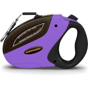 HappyDogz Security Pro Retractable Dog Leash - Heavy Duty Long Tangle Free 16ft Retracting Dog Walking Leash That Keeps Your Dog Safe Happy and Free - for Small Medium & Large Dogs up to 110lbs in Kuwait
