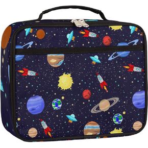 Space Planet Rocket Kids Lunch Bag, Polyethylene Vinyl Acetate, Aluminum, 10 x 26cm, 3-5 Years in Kuwait