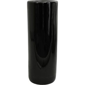 Oriental Furniture 24" Solid Black Porcelain Umbrella Stand