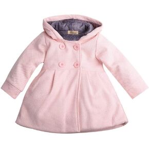 Baby Toddler Girls Fall Winter Trench Coat Wind Hooded Jacket Kids Outerwear