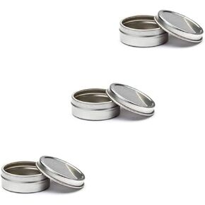 Empty 1/4 Oz Round Metal Tin Containers for Lip Balm, Crafts, Cosmetic, Candles, Storage Kit (Pack of 3)