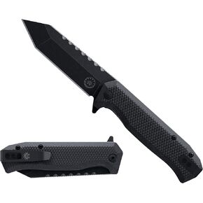 Off-Grid Knives Viper V2 EDC Folding Pocket Knife - 154CM Tanto Blade, HRC 61, G10 Grip, Ceramic Ball Bearings, Deep Carry Reversible Clip (Coyote) in Kuwait