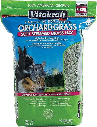 Vitakraft Orchard Grass, Premium Soft Stemmed Hay, 100% American Grown, 28 Ounce Resealable Bag in Saudi Arabia