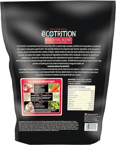 eCOTRITION Essential Blend Food For Guinea Pigs, Resealable in Kuwait