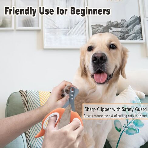 مقصات تقليم أظافر الكلاب والقطط من دوكلوم للمبتدئين، مشط فرشاة إزالة تساقط الحيوانات الأليفة للحيوانات الأليفة ذات الشعر الطويل، أداة فك تشابك الشعر الآمنة للشعر غير اللامع، 3 عبوات من أدوات الحلاقة الاحترافية للجرو والقطط in Kuwait