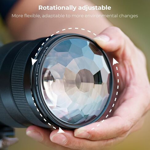 K&F Concept 82mm Kaleidoscope Filter, Special Effects Filter Prism Crystal Glass with Multi Refraction Subjects for Camera Lens in Saudi Arabia