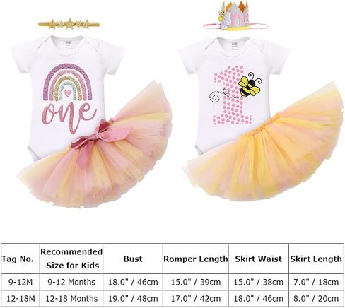 IBTOM CASTLE Farm Cow Giraffe Party Outfit for Baby Girl 1st Birthday Princess Romper+Tutu Skirt Set+Headband Photo Shoot in Saudi Arabia