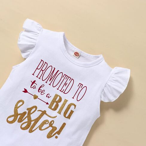 Toddler Kids Baby Girls Girls Big Sister Outfits Long Sleeve T-Shirt Tank Top Dot Mesh Tutu 2PCS kirt Set in Saudi Arabia