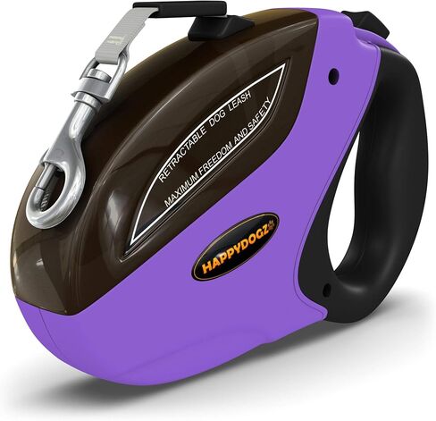 HappyDogz Security Pro Retractable Dog Leash - Heavy Duty Long Tangle Free 16ft Retracting Dog Walking Leash That Keeps Your Dog Safe Happy and Free - for Small Medium & Large Dogs up to 110lbs in Kuwait