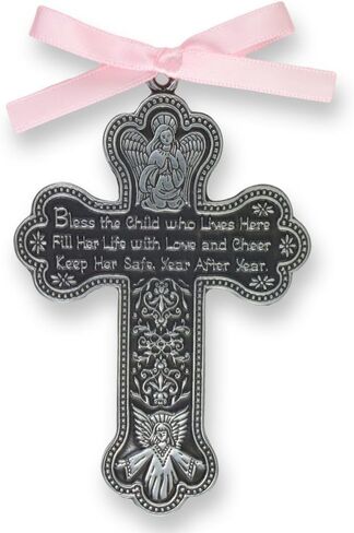 سرير أطفال على شكل صليب من بيوتر المعمودية Bless The Child Guardian Angel Cross in Saudi Arabia