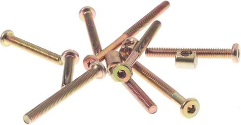 سبرايت ساينس طقم براغي ومسامير لسرير الاطفال مقاس 16 ملم و20 ملم و30 ملم و40 ملم و45 ملم و50 ملم و55 ملم و70 ملم و75 ملم و85 ملم وصواميل اسطوانية للاثاث وسرير بطابقين in Kuwait