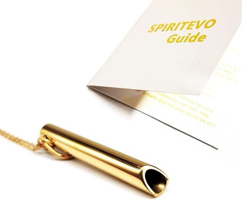 SpiritEvo Mindful Breathing Anxiety Necklace with Two Strong Chains and Velvet Bag, Anxiety Necklace for Stress Relief, Meditation Gifts, Calming Down, Breathing Exercises in Kuwait