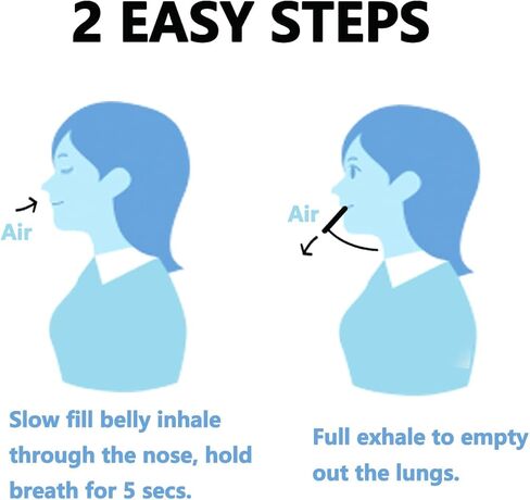 SpiritEvo Mindful Breathing Anxiety Necklace with Two Strong Chains and Velvet Bag, Anxiety Necklace for Stress Relief, Meditation Gifts, Calming Down, Breathing Exercises in Kuwait