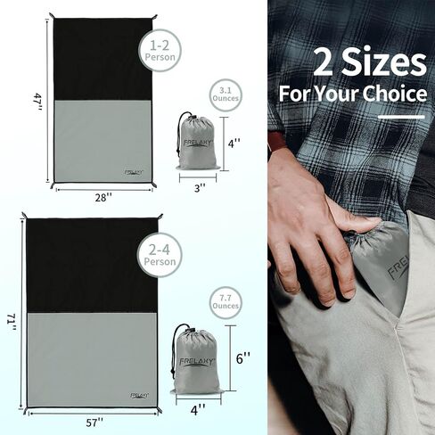 Frelaxy Pocket Picnic Blanket, Waterproof Blanket for Beach Festival | Lightweight compact design, Multi-use outdoor blanket, Waterproof & sandproof material, Easy to carry, Picnic, Camping in Saudi Arabia