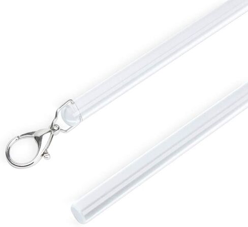 2 Pack Curtain Pull Rod with Metal Snap Push Wand for Drapery and Grommet Curtains 1/2 Inch Wide (Aluminum, 40 Inch) in Saudi Arabia
