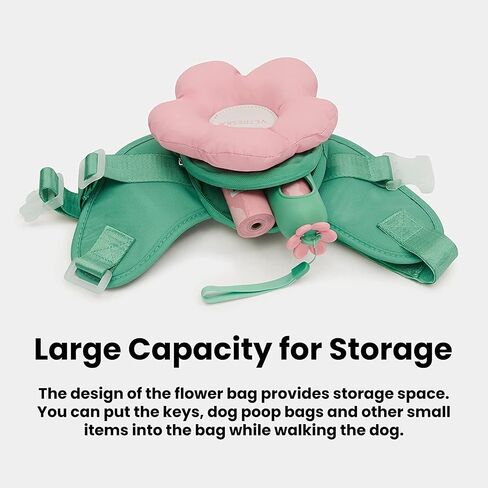 VETRESKA Flora Dog Harness، مجموعة المقود والياقة، بدون سحب سترة الكلب للمشي والتدريب، قابل للتعديل، سهل التحكم وحزام الحيوانات الأليفة المبطن الناعم وحقيبة الظهر للكلاب الصغيرة والمتوسطة والكبيرة، XXS in Kuwait
