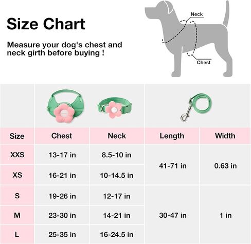 VETRESKA Flora Dog Harness، مجموعة المقود والياقة، بدون سحب سترة الكلب للمشي والتدريب، قابل للتعديل، سهل التحكم وحزام الحيوانات الأليفة المبطن الناعم وحقيبة الظهر للكلاب الصغيرة والمتوسطة والكبيرة، XXS in Kuwait
