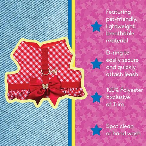 Dolly Doggy Parton Dog Harnesses and Leash/Collar Set Collection, Pink Spoiled Harness with Flounce, Small in Kuwait