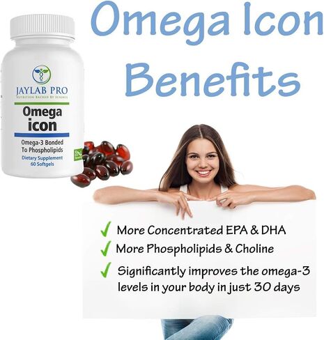 Omega Icon Antarctic Superba Boost Krill Oil Supplement 1000– Phospholipid Bound Omega-3 Supplements, Astaxanthin, Supports Heart Health, 1000mg-Burpless Omega 3 Oils-100% Traceable from Sea to Shelf in Saudi Arabia