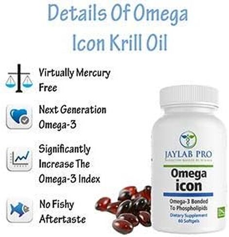 Omega Icon Antarctic Superba Boost Krill Oil Supplement 1000– Phospholipid Bound Omega-3 Supplements, Astaxanthin, Supports Heart Health, 1000mg-Burpless Omega 3 Oils-100% Traceable from Sea to Shelf in Saudi Arabia