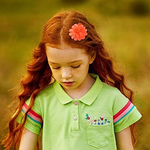 40PCS 2Inch Chiffon Flower Hair Bows Clips for Girls Fully Lined Non Slip Toddler Hair Accessories for Baby Toddler Girls 20 Colors in Pairs in Kuwait