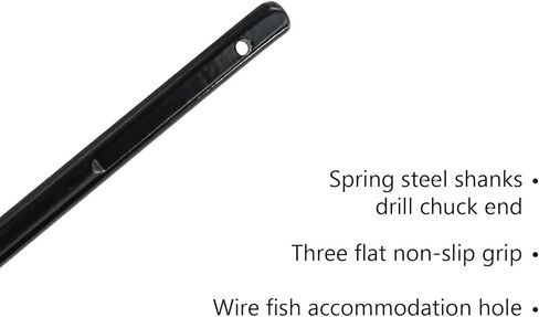 HUAALIUCHE Flex Bit 54-Inch Extension, Flex Shank Installer Drill Bit Extension, 1/4-Inch by 54-Inch with Wrench Key for Added Drill Bit Length for Drilling Between Walls or Several Rafters in Kuwait