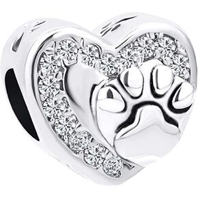 Chili Jewelry Pet Paw Dog Mom Charm Compatible with Pandora Charms Bracelets