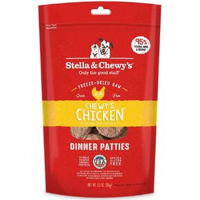 Stella & Chewy's Freeze Dried Dog Food for Adult Dogs, Chicken Patties, 5.5oz (3 Pack) in Saudi Arabia