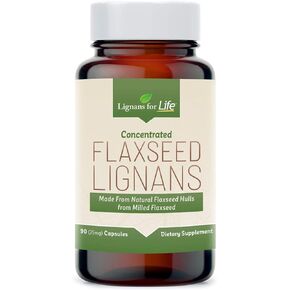 Lignans For Life Flaxseed Lignans for Dogs + SDG Lignans from Flaxseed Hulls, 25mg - 90 Capsules