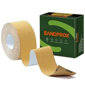 SANDPROX Adhesive Backed Sandpaper 180 Grit Sandpaper Roll 2-3/4" Wide 20 Yard Long Board Sand Paper Self Adhesive Stickback Sandpaper for Woodworking,Automotive,Metal,Plastic,Hand Sanding Blocks