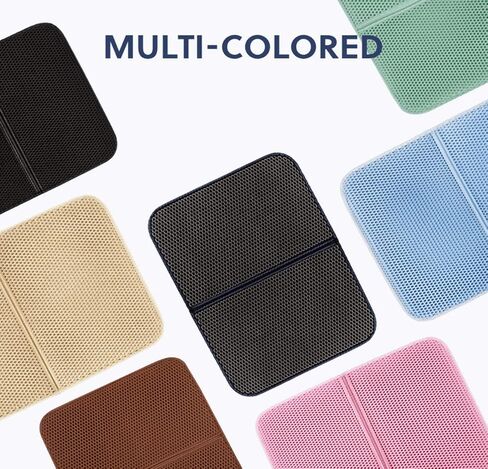 وي بت بساط لفضلات القطط، مقاس متوسط، طبقة مزدوجة على شكل خلية النحل، خالية من الفثالات، مقاومة للماء للبول، سهلة التنظيف، تحكم في تناثر الخدش، وسادة صندوق التقاط 24 × 15 انش، رمادي in Kuwait