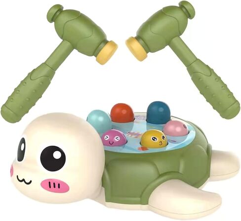 KAMINRUN Interactive Whack A Mole Game, Whack a Mole Pounding Hammering Game - Early Development Toy for Toddler, Learning, Active, Fun Gift Boys and Girls, 2 Hammers Included in Kuwait