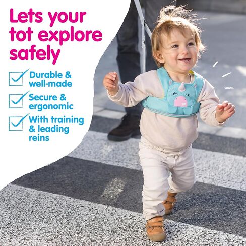 Trunki Toddler Leash - Fuss Free Toddler Walking Reins & Kids Safety Harness | Baby Leash for Kids – Leeroy Lion (Yellow) in Kuwait