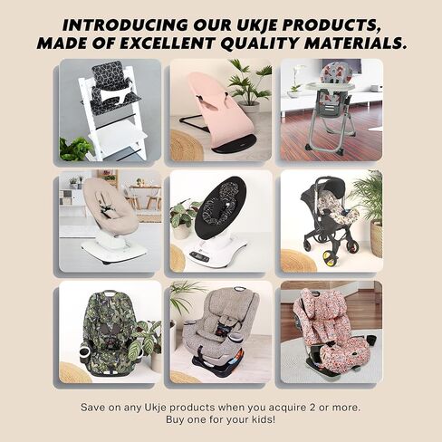 Ukje Protective Cover Compatible with Newborn Stokke with Strap Pads | High Chair Accessories| Fabric Cover for Infant and Toddler High Chairs | Handcrafted in Europe | Many Colors & Patterns in Kuwait