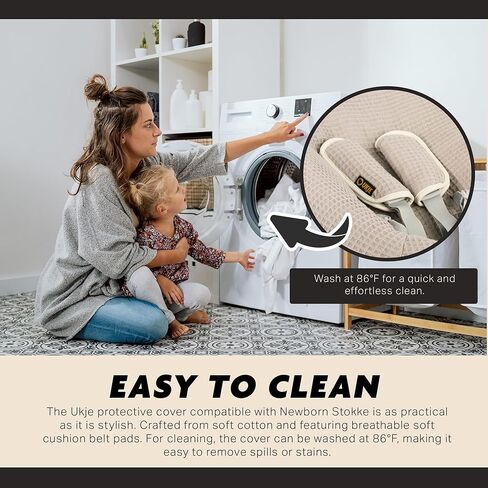 Ukje Protective Cover Compatible with Newborn Stokke with Strap Pads | High Chair Accessories| Fabric Cover for Infant and Toddler High Chairs | Handcrafted in Europe | Many Colors & Patterns in Kuwait