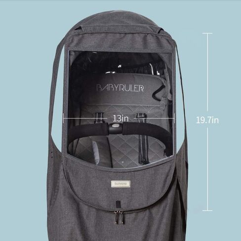 Universal Stroller Rain Cover, SUNVENO Baby Outside Travel Protector Weather Accessories - Protect from Rain Wind Snow Dust Insects Waterproof Wind Proof Breathable Winter for Baby in Kuwait