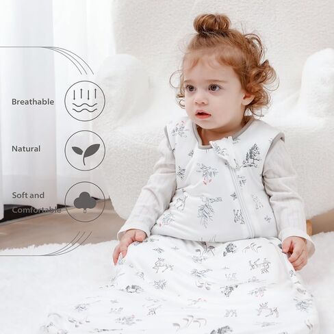 Mosebears Unisex Rayon Made from Bamboo Sleep Sack with 2-Way Zipper,2.5 Tog Baby Winter Sleep Sack (Dark Green,6-18 Months) in Saudi Arabia