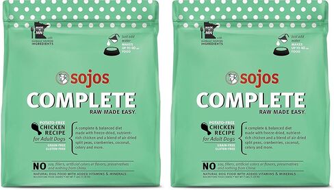 سوجوس 2 حزمة من الدجاج الكامل الخام المجفف بالتجميد، طعام الكلاب، 7 رطل لكل منهما، خالي من الحبوب والغلوتين in Kuwait