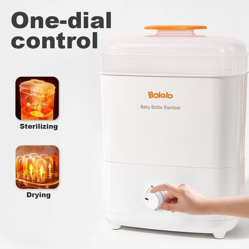 Baby Bottle and Pacifier Electric Steam Sterilizer and Dryer,HEPA Filter, Sanitizer, Breast Pump Parts, Huge Capacity for 12 Bottles, Easy Clean… in Kuwait