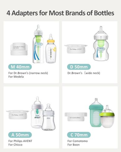 جهاز تسخين زجاجات الأطفال، جهاز تسخين الزجاجات الرقمي سريع التسخين (مكون إضافي) مع 4 محولات تناسب معظم زجاجات الأطفال، تحكم دقيق في درجة الحرارة، ضوء ليلي، جهاز تسخين زجاجات بحجم محمول لحليب الأم والتركيبة in Kuwait