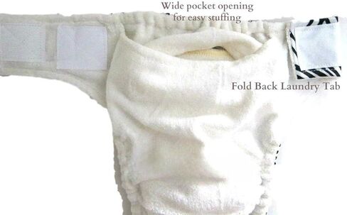 حفاضات قماشية من الخيزران للأطفال الصغار باللون الأخضر 12 من كاواي بيبي مع 24 حشوة من الخيزران، للأطفال الذين يزن من 2.7 كجم إلى 10 كجم. in Kuwait