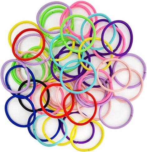 ربطات شعر للفتيات الصغيرات من Joyeah للأطفال متعددة الألوان، أربطة شعر صغيرة بدون خياطة، حوامل ذيل حصان مرنة للأطفال الصغار (قطر 2.5 سم 100 قطعة) in Kuwait