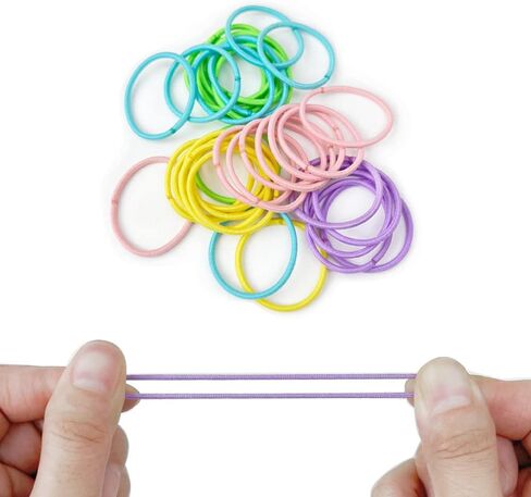 ربطات شعر للفتيات الصغيرات من Joyeah للأطفال متعددة الألوان، أربطة شعر صغيرة بدون خياطة، حوامل ذيل حصان مرنة للأطفال الصغار (قطر 2.5 سم 100 قطعة) in Kuwait