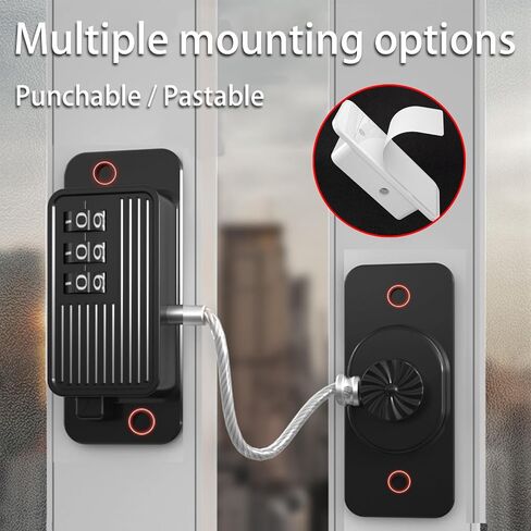 Heavy Duty Combination Refrigerator Lock (2 Pack) - Cabinet Locks Baby Proofing, No Drilling Adhesive Fridge Locks, for Fridge, Cabinets, Drawers, Window and Child Safety Cabinet Lock in Saudi Arabia