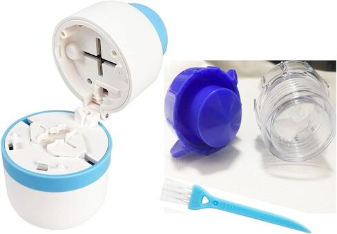 Pill Cutter, 1/4 Dispenser, 1/2 Dispenser Sturdy Tablet Cutter+Pill Grinder, Large Pellet Crusher and Grinder | Easy Grinding of Vitamins and Tablets | Easy Cleaning with Brush in Kuwait